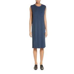 Alexander Wang T Blue Overlap T Shirt Sleeveless Tank Dress Womens Size S
